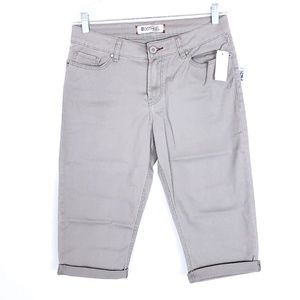 Bootheel Fairfax Relaxed Women Pant Capri Beige Size 31x17 - NWT